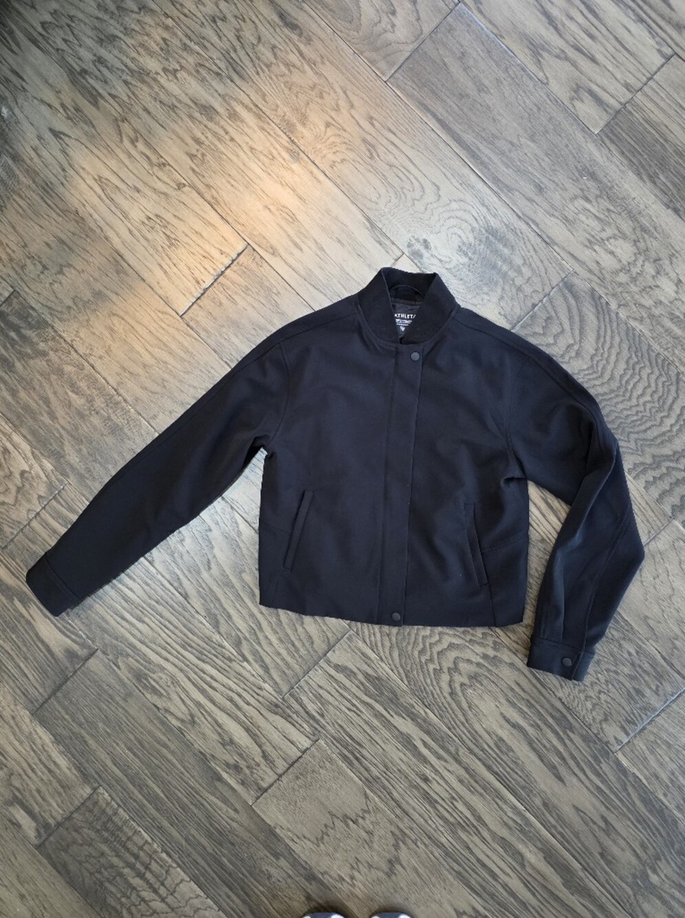 Athleta Black Bomber Jacket